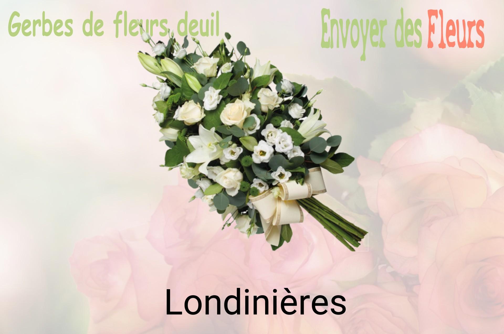 Gerbe de fleurs de deuil livrée à Londinières